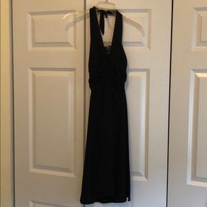 Susana Monaco black halter cocktail dress